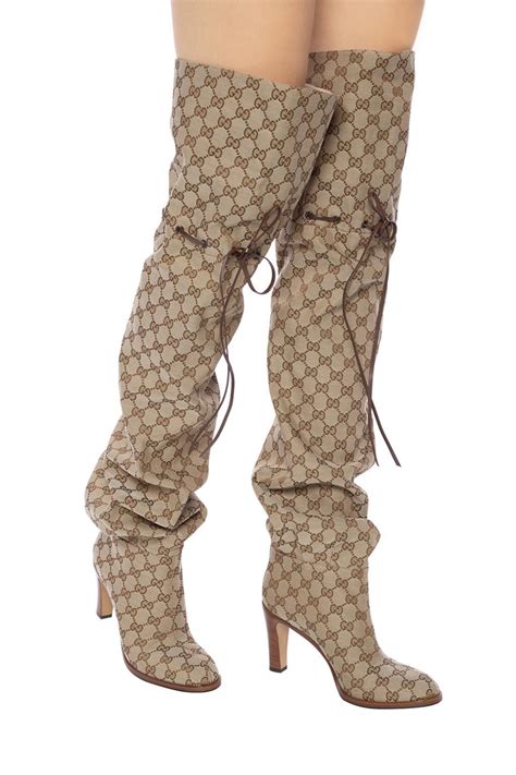 women's gucci thigh high boots|high heel gucci boots women.